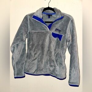 Patagonia women’s grey fleece T snap pullover jacket S outdoor athleisure